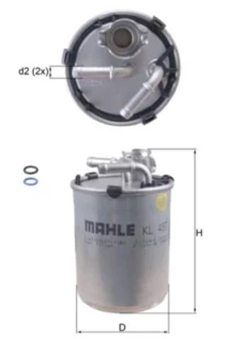 Фильтр тонкой очистки топлива KL497D MAHLE