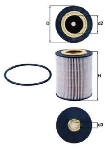 Топливный фильтр KX267D MAHLE