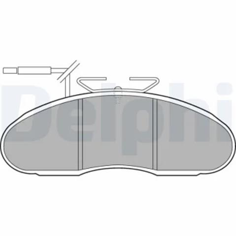 Колодки тормозные передние дисковые LP1105 DELPHI