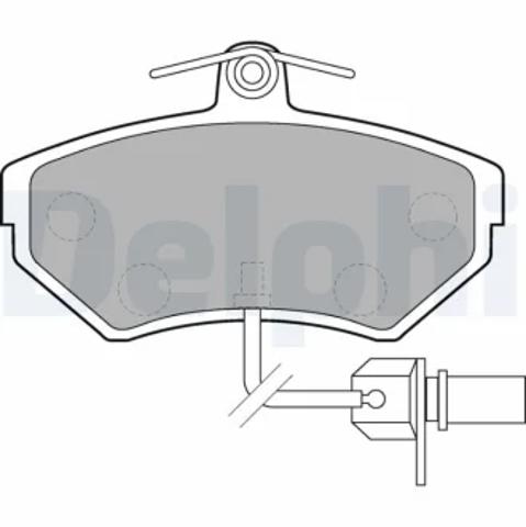 Колодки тормозные передние дисковые LP1631 DELPHI