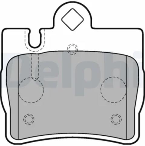 Колодки тормозные задние, дисковые LP1697 DELPHI