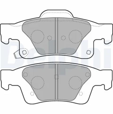 Задние дисковые колодки LP2251 DELPHI