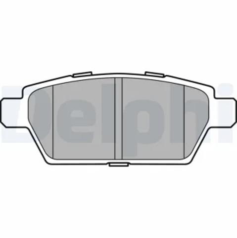 Колодки тормозные дисковые комплект LP2493 DELPHI