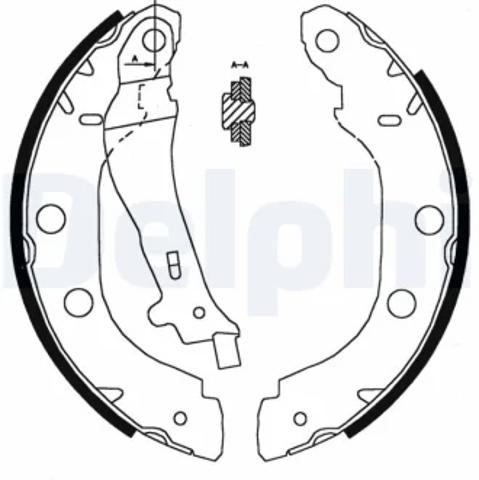 Задние барабанные колодки LS1828 DELPHI