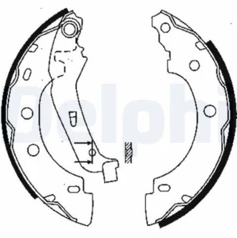Барабанные тормозные колодки LS1842 DELPHI