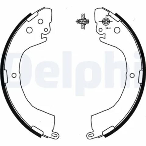 Задние барабанные тормозные колодки LS1852 DELPHI