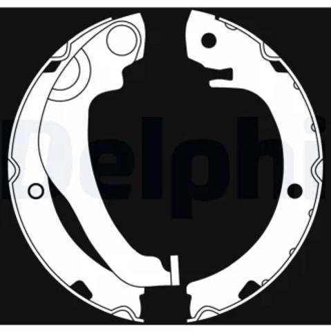 Задние барабанные тормозные колодки LS2020 DELPHI