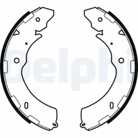 Тормоза рабочие задние ножные и тормозные барабаны LS2064 DELPHI