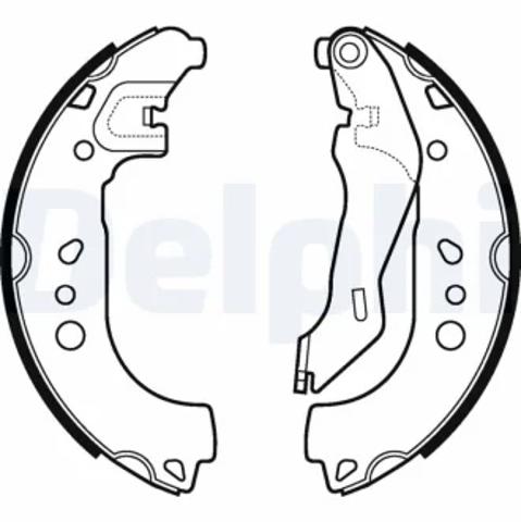 Задние барабанные тормозные колодки LS2107 DELPHI