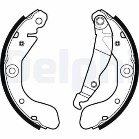 Задние барабанные тормозные колодки LS2114 DELPHI