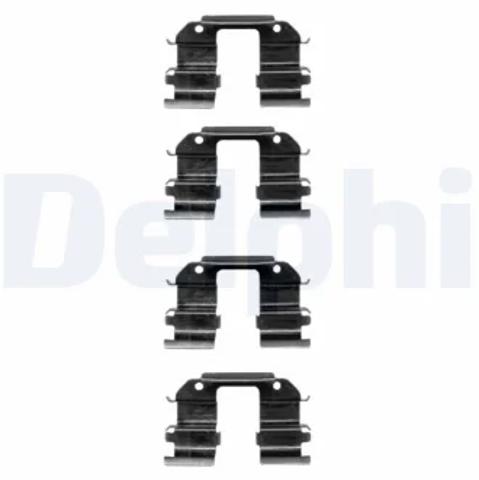 Комплект пружинок крепления передних дисковых колодок LX0372 DELPHI