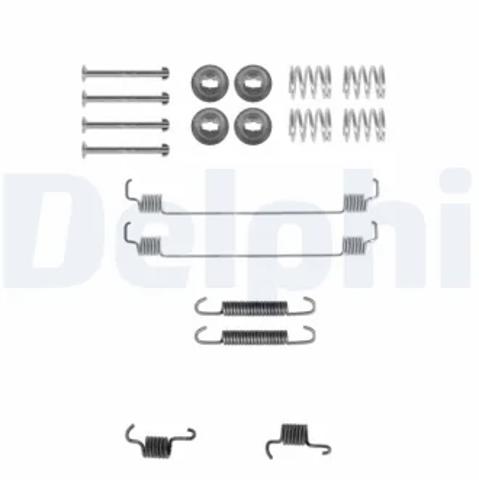 Установочный комплект задних барабанных колодок LY1261 DELPHI