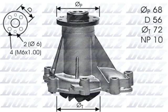 Насос охлаждающей жидкости M276 DOLZ