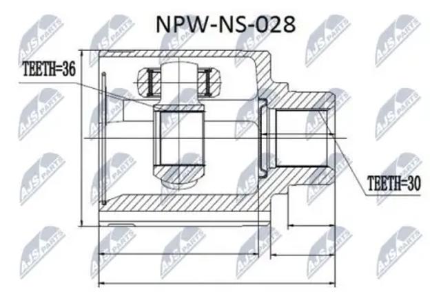 Граната внутренняя передняя правая NPWNS028 NTY