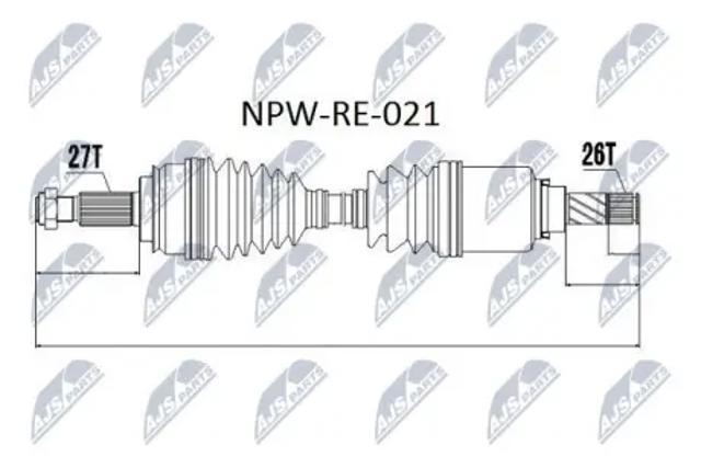 Привод в сборе левый NPWRE021 NTY