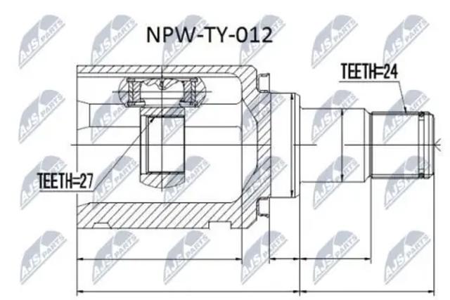 Граната внутренняя передняя левая NPWTY012 NTY