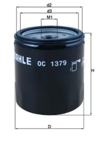 Масляный фильтр двигателя OC1379 MAHLE
