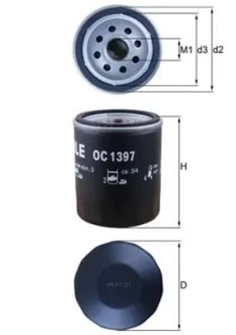 MAHLE OC1397 Масляный фильтр в наличии Житомир