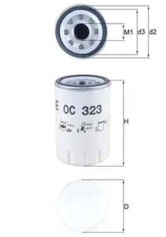 Маслофильтр OC323 MAHLE
