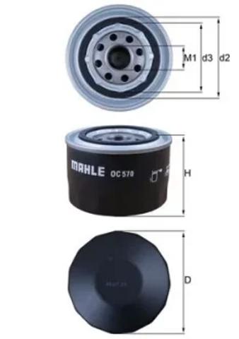 Фильтр очистки масла центробежный OC570 MAHLE