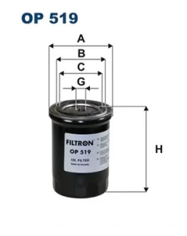 Фильтр масла OP519 FILTRON