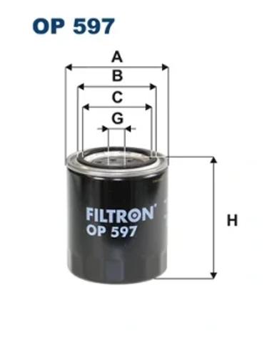 Фильтр масляный ДВС OP597 FILTRON