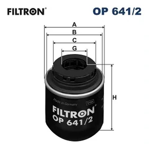 Фильтр масляный грубой очистки (полнопоточный) OP6412 FILTRON
