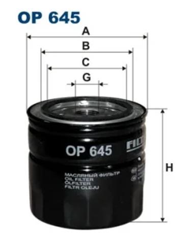 Фильтр масла OP645 FILTRON