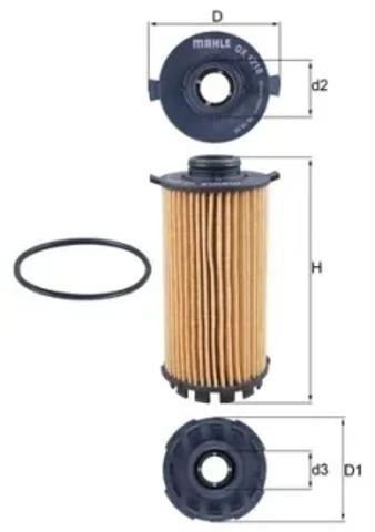 Масляный фильтр двигателя OX1218D MAHLE