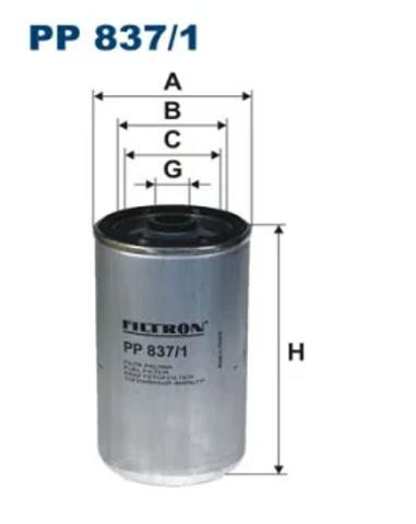 Фильтр тонкой очистки топлива PP8371 FILTRON