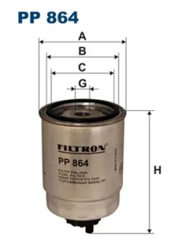 Фильтр тонкой очистки топлива PP864 FILTRON