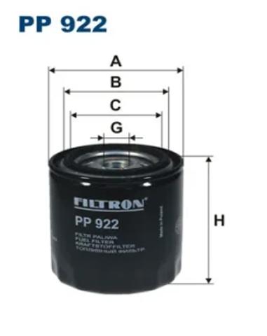 Фильтр тонкой очистки топлива PP922 FILTRON