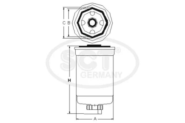 Фильтр топливный ST6082 SCT