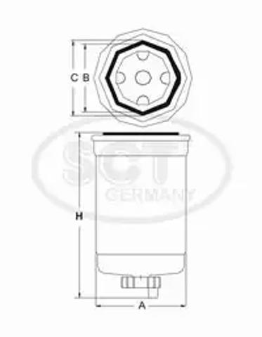 Фильтр-отстойник топлива грубой очистки ST6106 SCT
