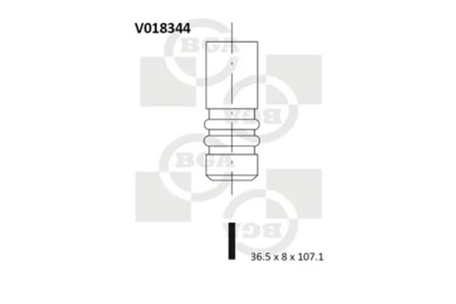 Впускной клапан V018344 BGA