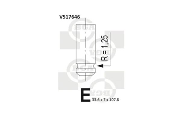 Клапан выпускной V517646 BGA