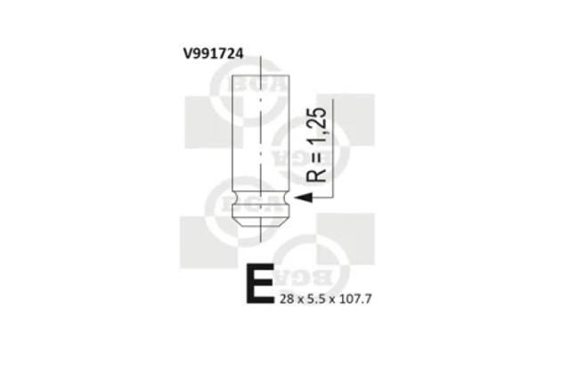Клапан выпускной V991724 BGA