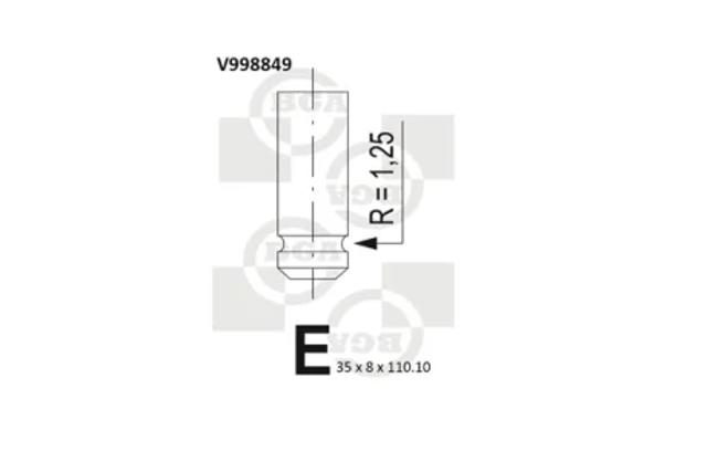 Клапан впускной V998849 BGA