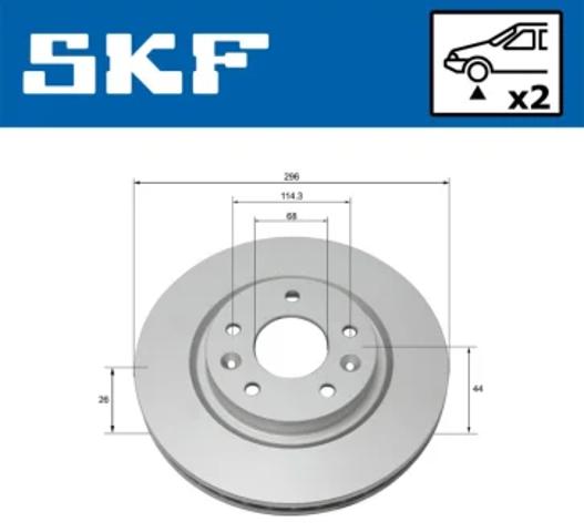 Ротор тормозной VKBD80047V2 SKF