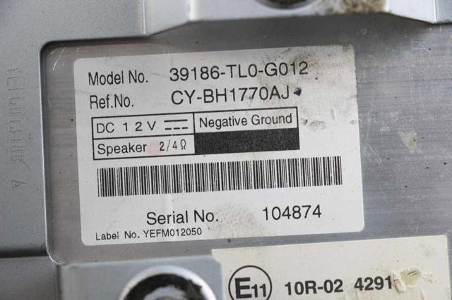 HONDA 39186TL0G012 в наличии Павлоград
