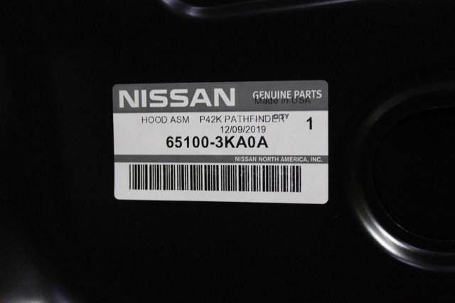 Капот двигателя 651003KA0A NISSAN