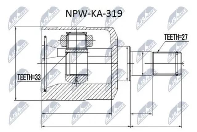 ШРУС наружный передний NPWKA319 NTY