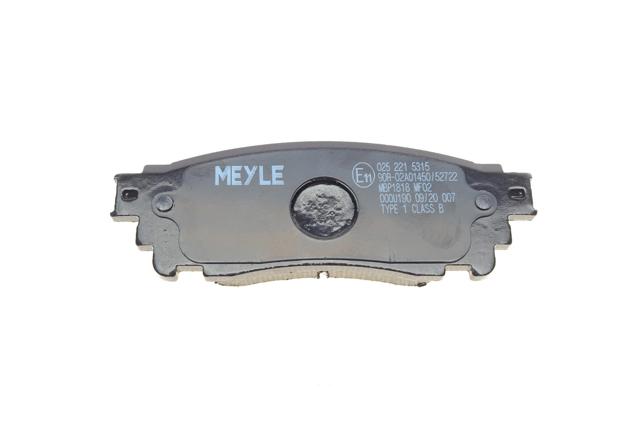 0252215315 MEYLE Задние тормозные колодки купить в Черкассы