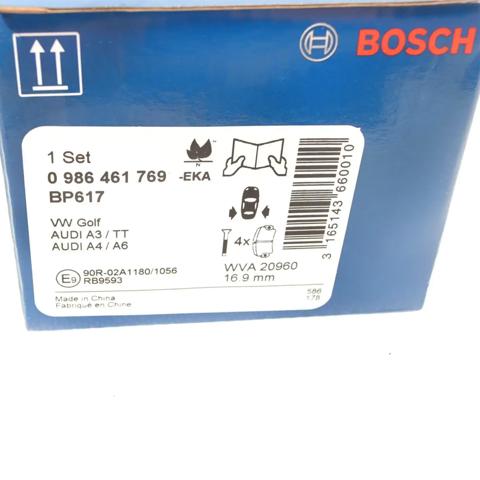 BOSCH 0986461769 Колодки тормозные задние дисковые в наличии Хмельницкий
