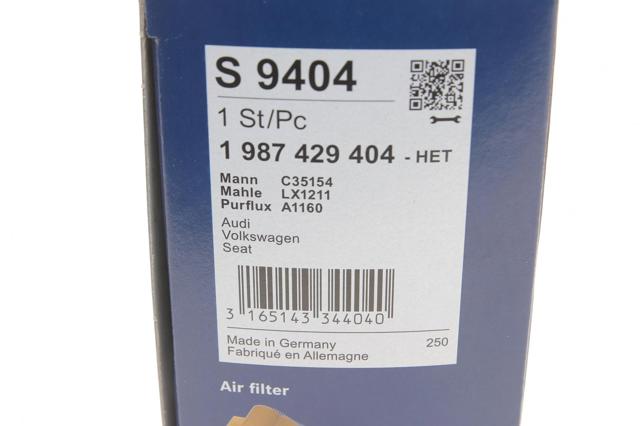 BOSCH 1987429404 Воздушный фильтр в наличии Николаев