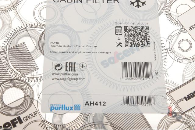 PURFLUX AH412 Фильтр салона в наличии Полтава