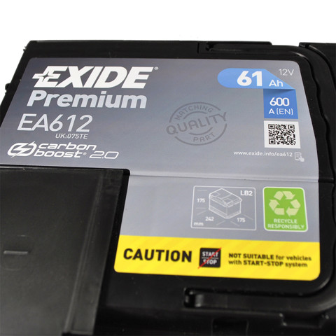 EA612 EXIDE Аккумулятор купить в Черновцы