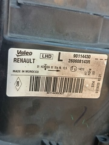 260608143R RENAULT Левая фара купить в Львов
