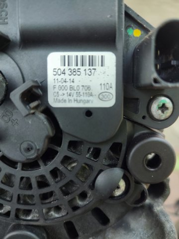 FIAT 504385137 Генератор в наличии Тернополь
