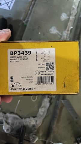 BREMSI BP3439 Колодки тормозные передние дисковые в наличии Ровно